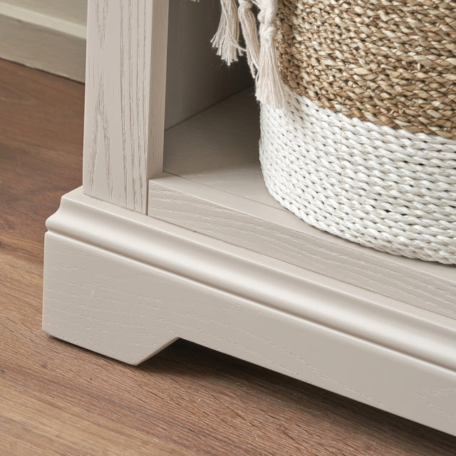 Stanton Oak and Parchment Wood Console Table