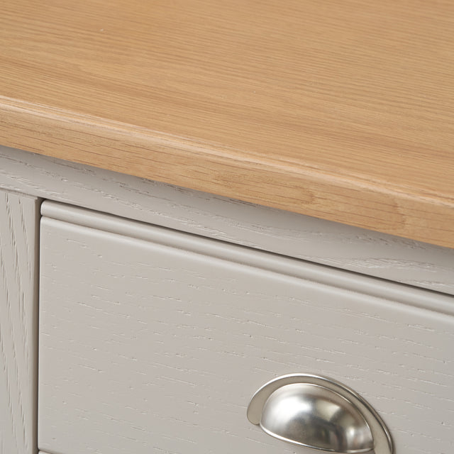 Stanton Oak and Parchment Wood Console Table