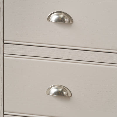Stanton Oak and Parchment Wood 5 Drawer Unit