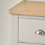 Stanton Oak and Parchment Wood 5 Drawer Unit