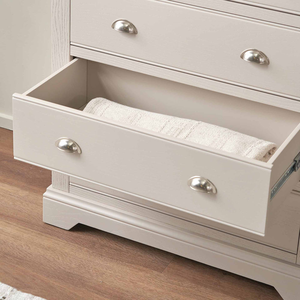 Stanton Oak and Parchment Wood Bedroom Furniture Set