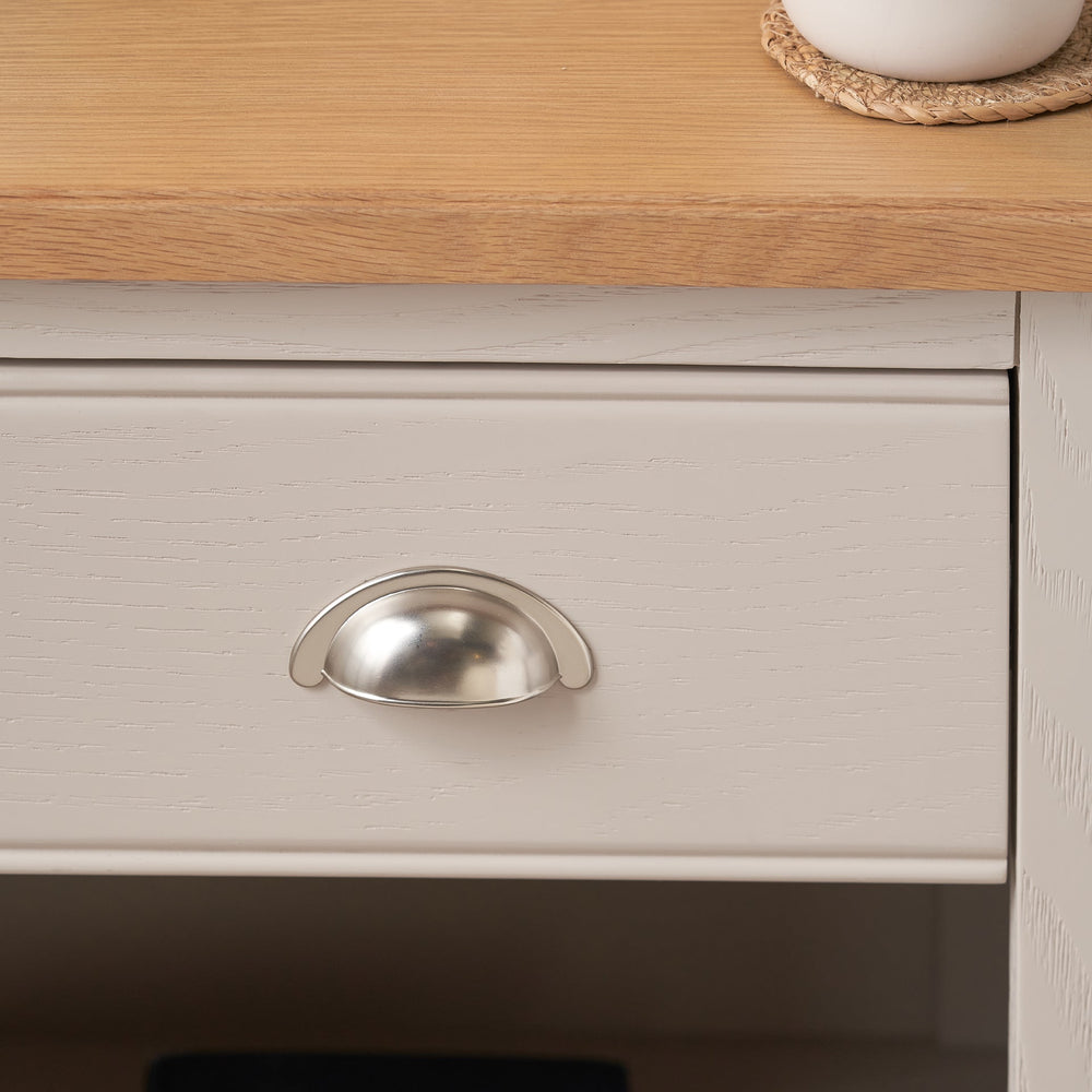 Stanton Oak and Parchment Wood Bedside Table Set Of 2