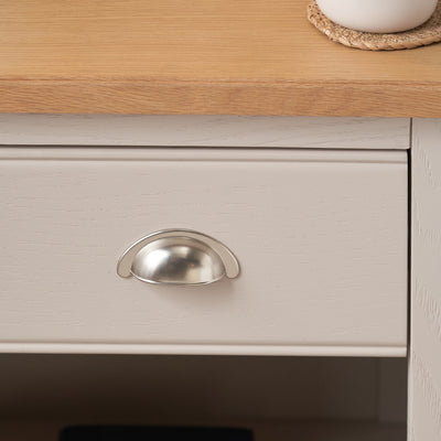 Stanton Oak and Parchment Wood Bedside Table Set Of 2