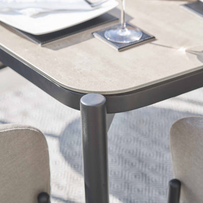 Agia Putty Outdoor 6 Seater Rectangular Dining Set