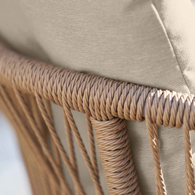 Oia Natural Woven Outdoor 4 Seater Dining Set