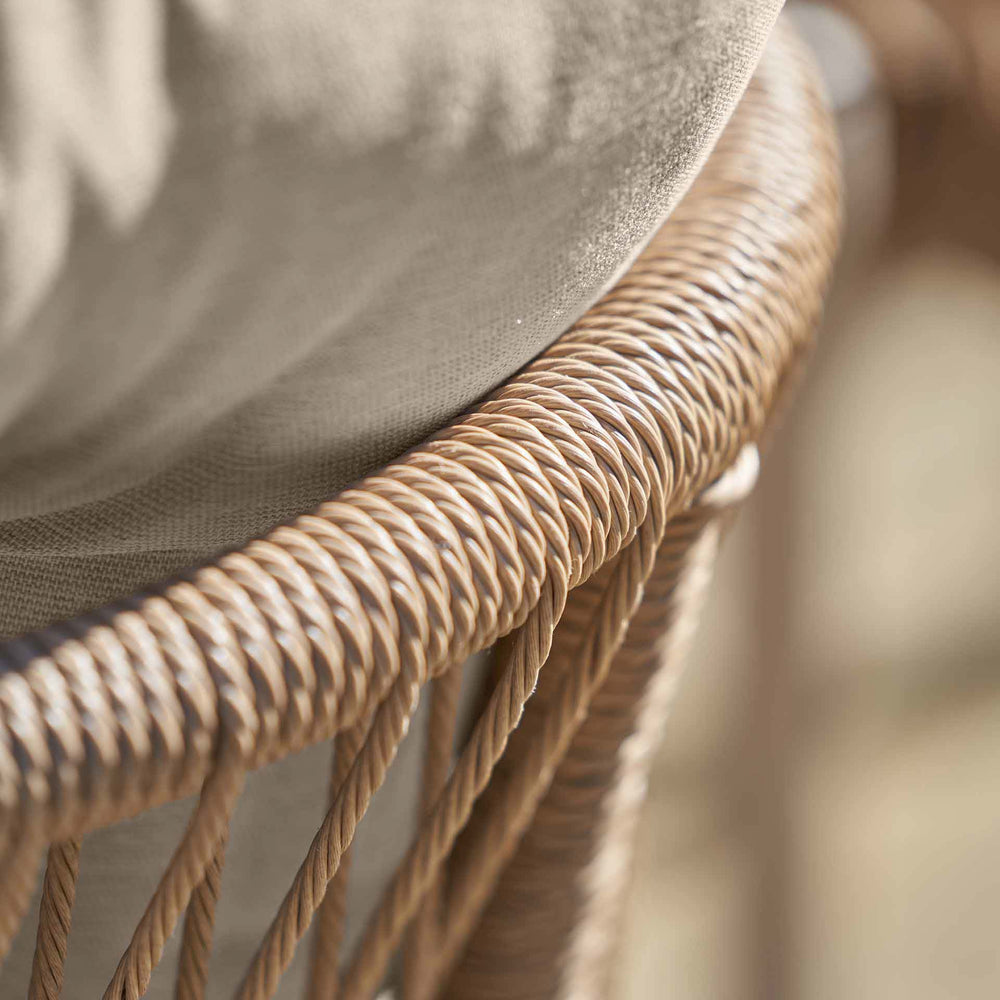 Oia Natural Woven Outdoor 4 Seater Dining Set