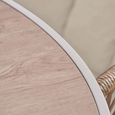 Oia Natural Woven Outdoor 4 Seater Dining Set