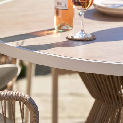 Oia Natural Woven Outdoor 4 Seater Dining Set