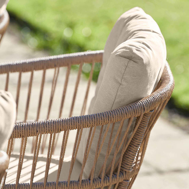 Oia Natural Woven Outdoor 6 Seater Dining Set
