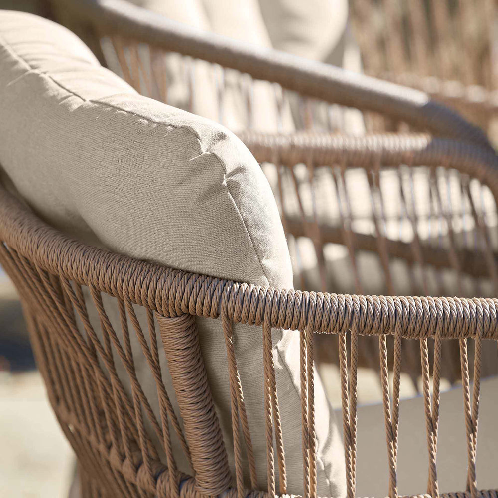 Oia Natural Woven Outdoor 6 Seater Dining Set