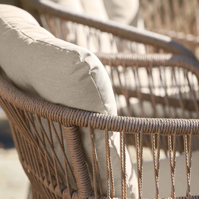 Oia Natural Woven Outdoor 6 Seater Dining Set