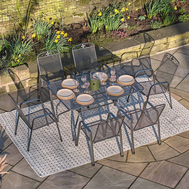 Savoy Grey 6 Seater Outdoor Dining Set