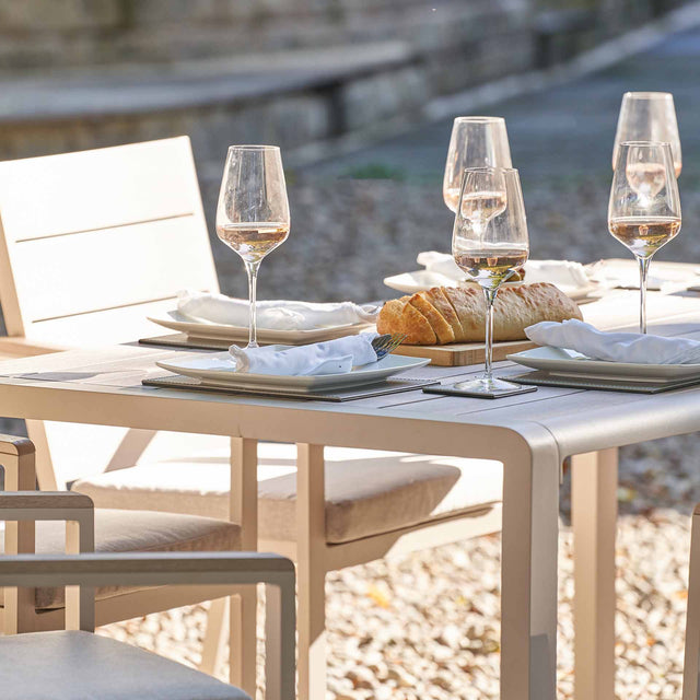 Amari Latte 6 Seater Outdoor Dining Set