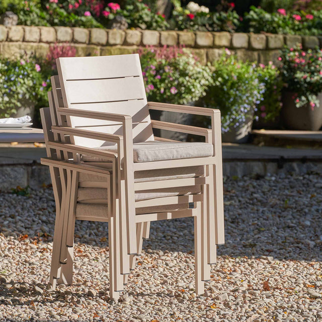 Amari Latte 6 Seater Outdoor Dining Set