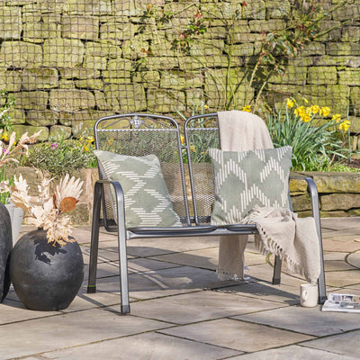Savoy Grey 2 Seater Outdoor Bench