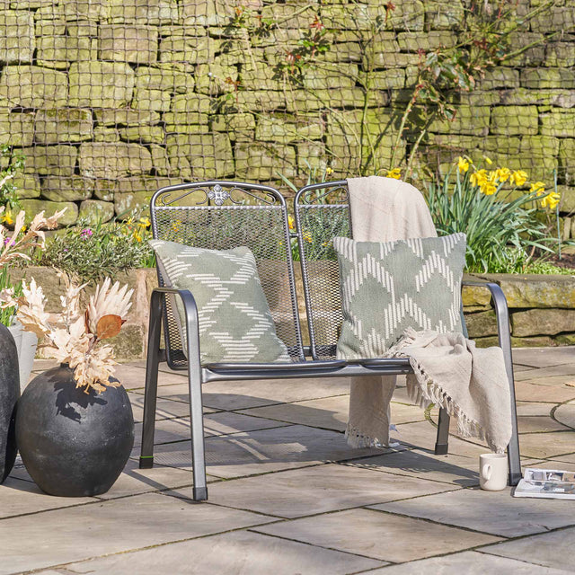 Savoy Grey 2 Seater Outdoor Bench