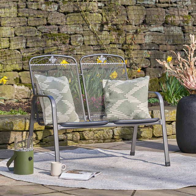 Savoy Grey 2 Seater Outdoor Bench