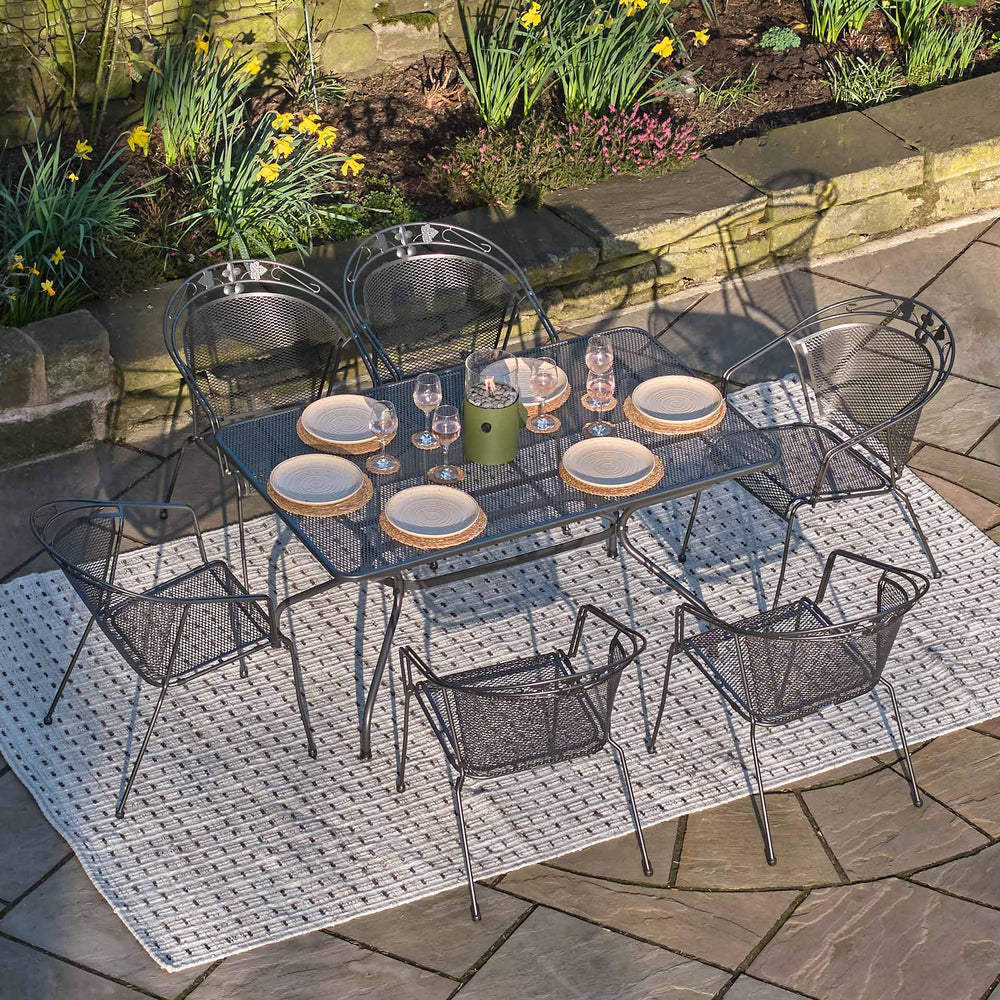 Elegance Grey 6 Seater Outdoor Dining Set