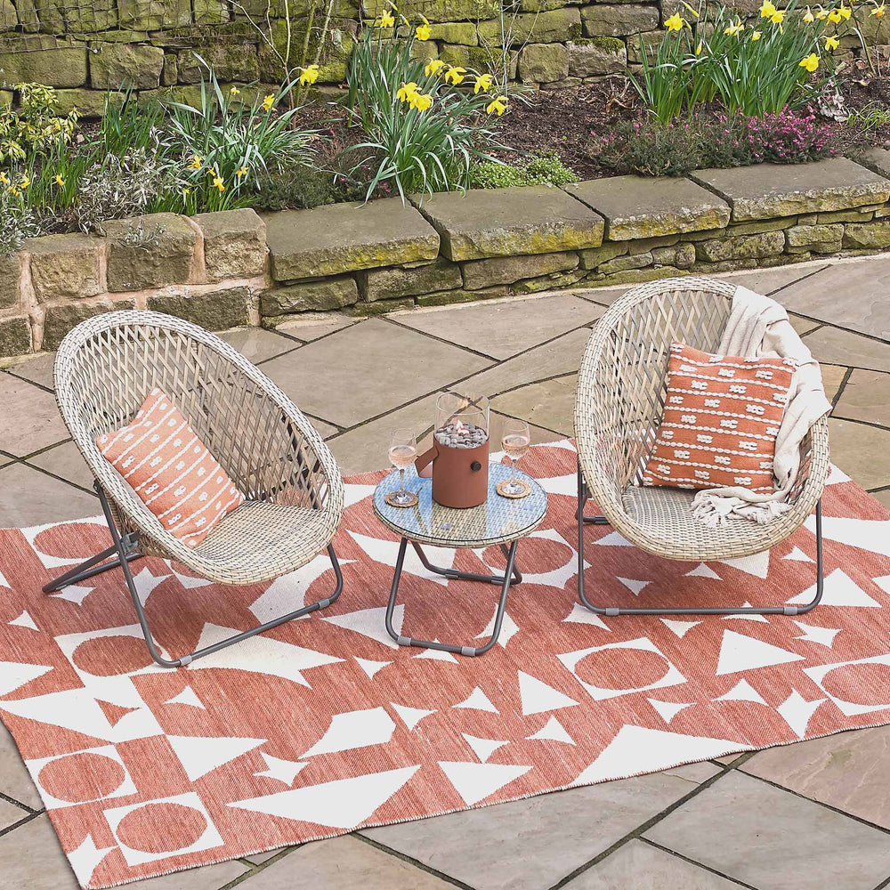 Tobs Grey Foldable Garden Chair Set