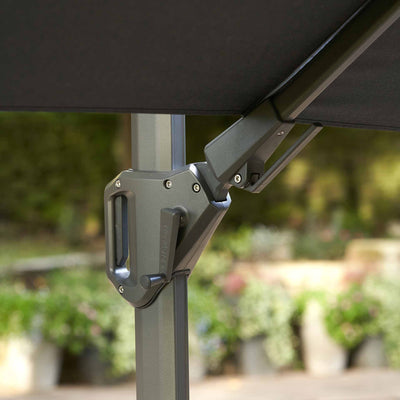 Platinum Glow Challenger Premium Faded Black 3m Square Parasol