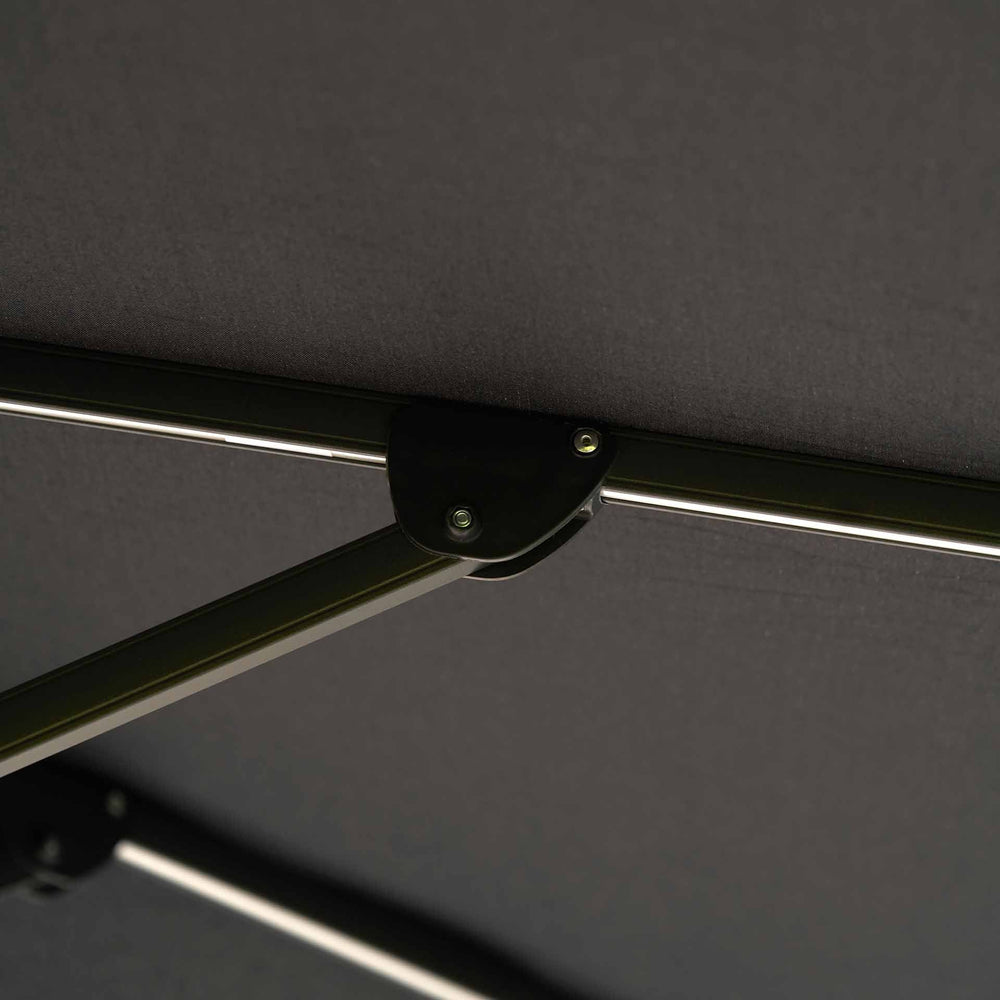 Platinum Glow Challenger Premium Faded Black 3m Square Parasol