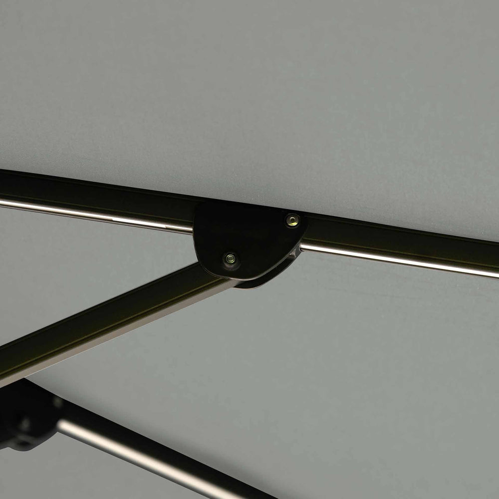 Platinum Glow Challenger Premium Manhattan Grey 3m Square Parasol