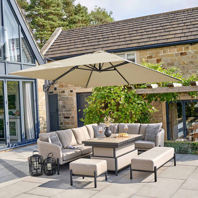 Platinum Challenger Premium Champagne 3m Square Parasol