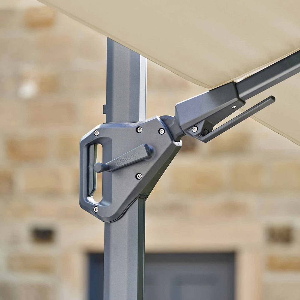 Platinum Challenger Premium Champagne 3m Square Parasol
