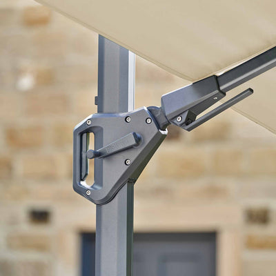 Platinum Challenger Premium Champagne 3m Square Parasol