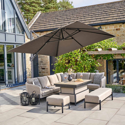 Platinum Challenger Premium Havana Taupe 3m Square Parasol
