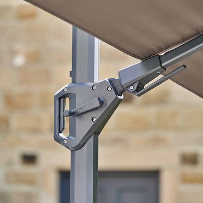 Platinum Challenger Premium Havana Taupe 3m Square Parasol