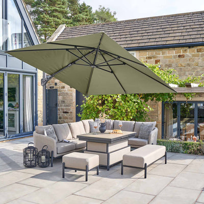 Platinum Challenger Premium Lush Green 3m Square Parasol