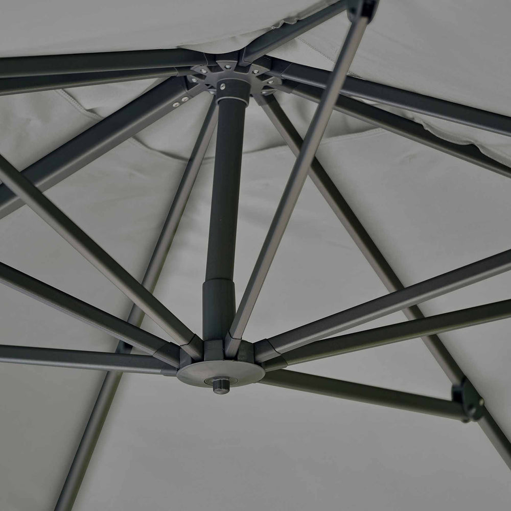 Platinum Challenger Premium Manhattan Grey 3m Square Parasol