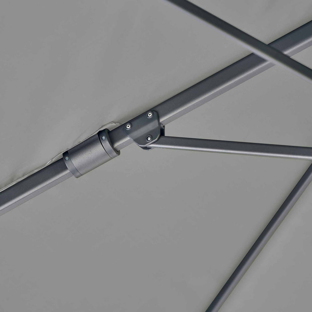 Platinum Challenger Premium Manhattan Grey 3m Square Parasol