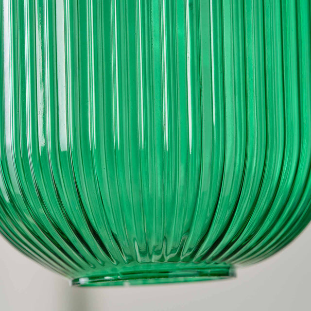 Designers Guild Varese Emerald Ribbed Glass Pendant