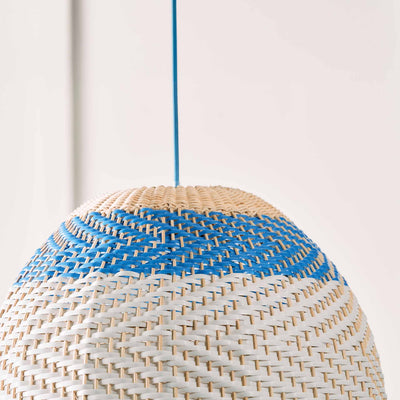 Designers Guild Brera Cobalt Rattan Pendant