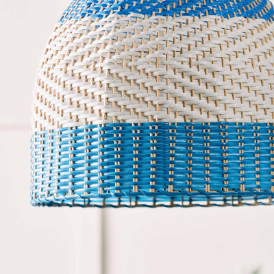Designers Guild Brera Cobalt Rattan Pendant