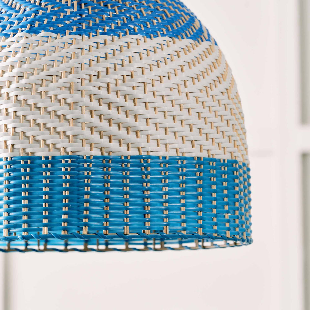 Designers Guild Brera Cobalt Rattan Pendant