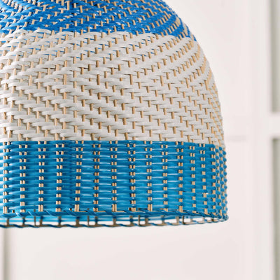 Designers Guild Brera Cobalt Rattan Pendant