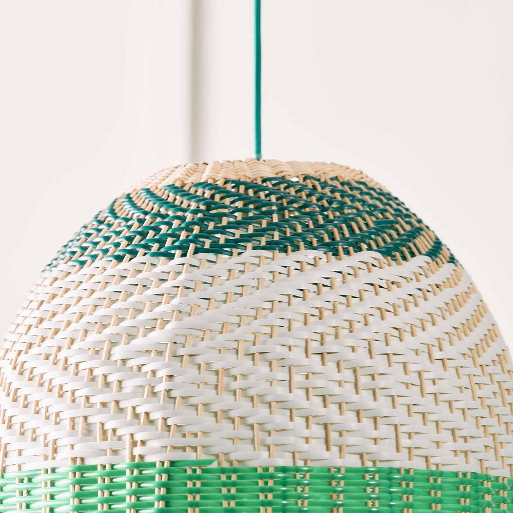 Designers Guild Brera Emerald Rattan Pendant