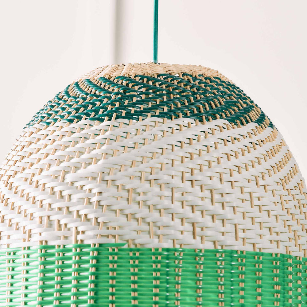 Designers Guild Brera Emerald Rattan Pendant