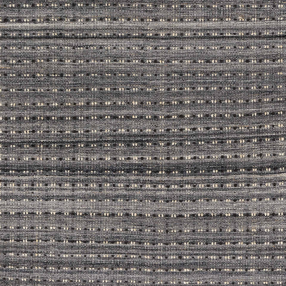 Indoor Outdoor Grey Double Stitch Design Rug Large