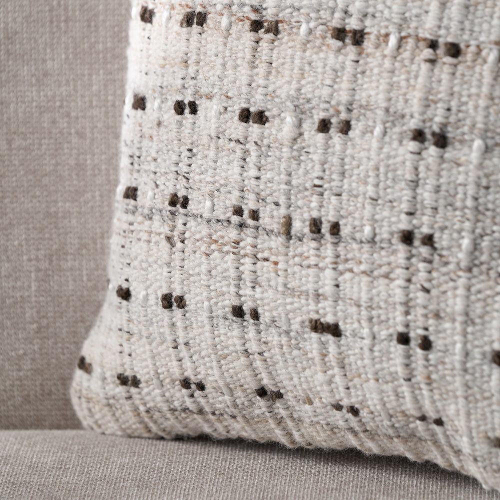 Indoor Outdoor Natural Double Stitch Design Scatter Cushion