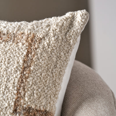 Indoor Outdoor Natural and Tan Fleck Design Scatter Cushion