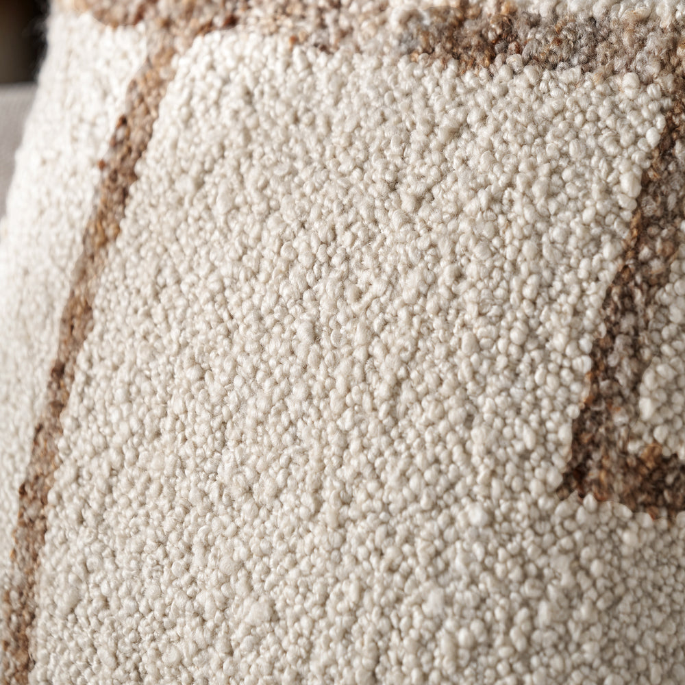 Indoor Outdoor Natural and Tan Fleck Design Scatter Cushion