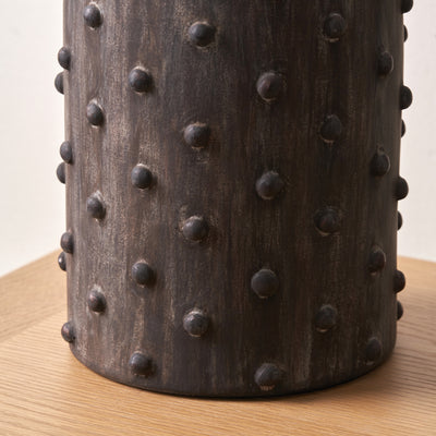 Kiara Grey Textured Dot Stoneware Table Lamp Base