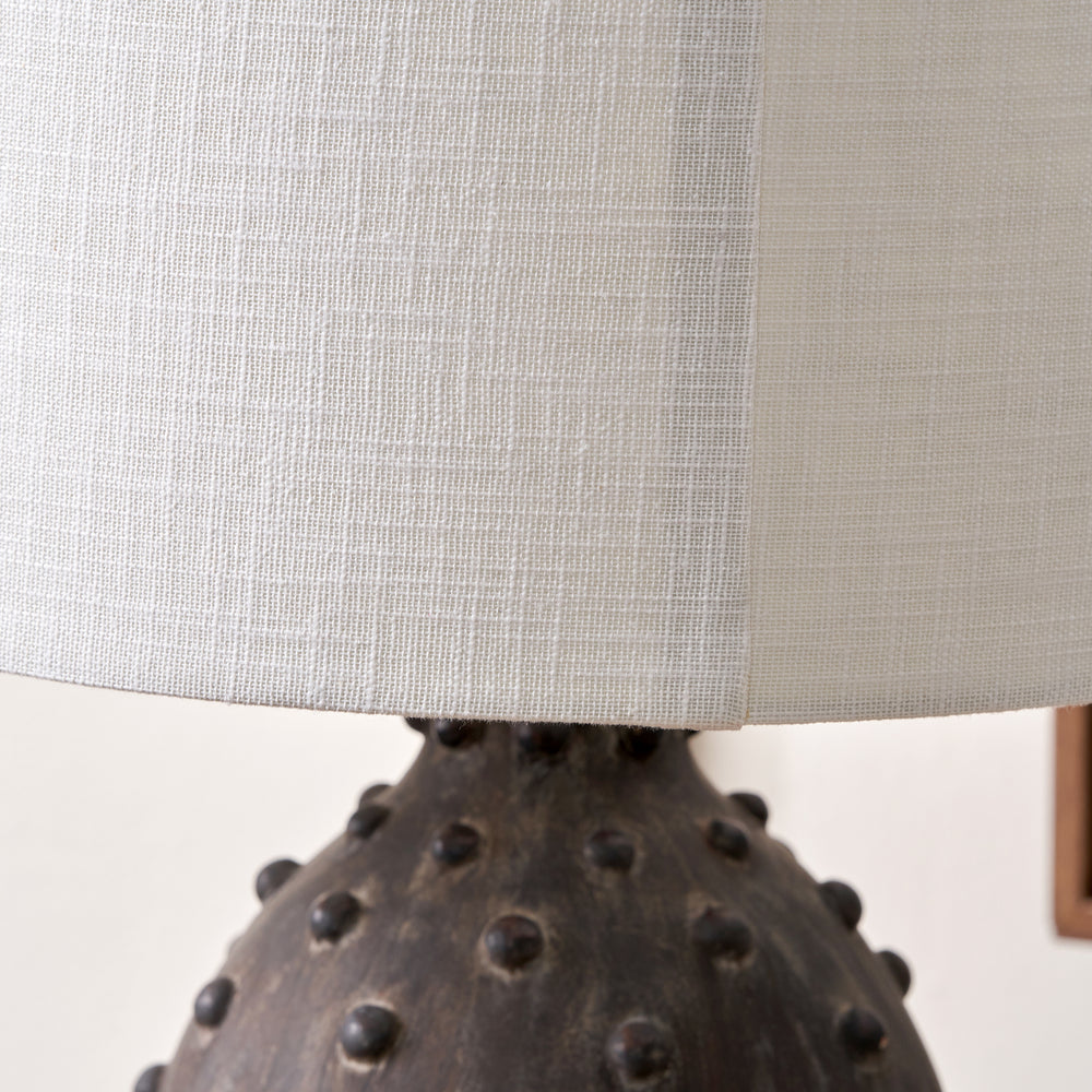 Kiara Grey Textured Dot Stoneware Table Lamp Base