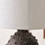 Kiara Grey Textured Dot Stoneware Table Lamp Base