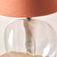 Hazel Clear Glass and Terracotta Lampshade Table Lamp