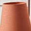 Hazel Clear Glass and Terracotta Lampshade Table Lamp
